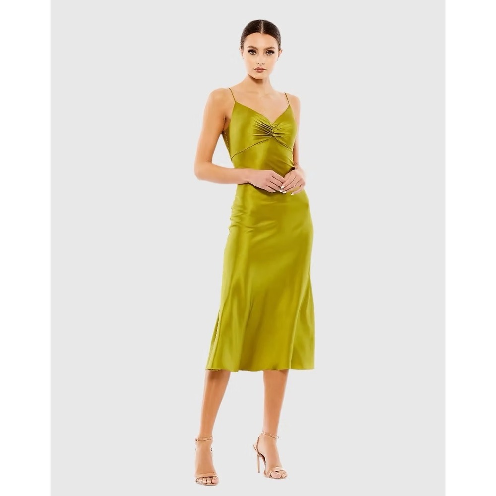NWT Mac Duggal Spaghetti Strap Charmeuse‎ Slip Dress / Size 8 / MSRP $238